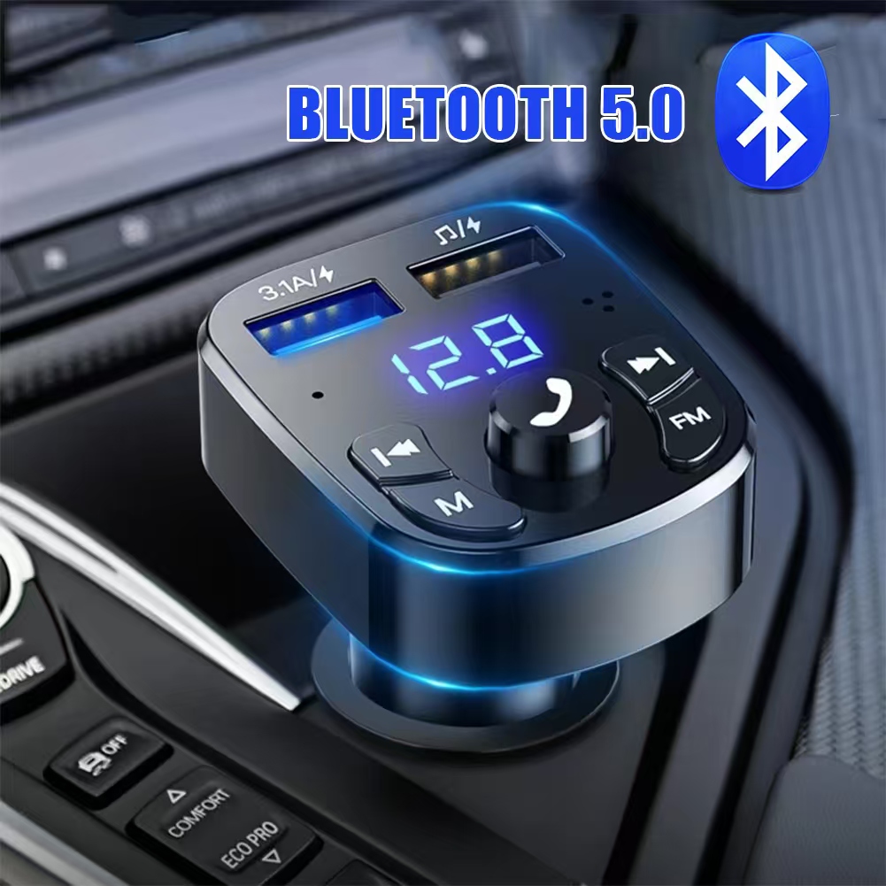 Robot Bluetooth Car - Samochodowy zestaw głośnomówiący Bluetooth 5.0 FM