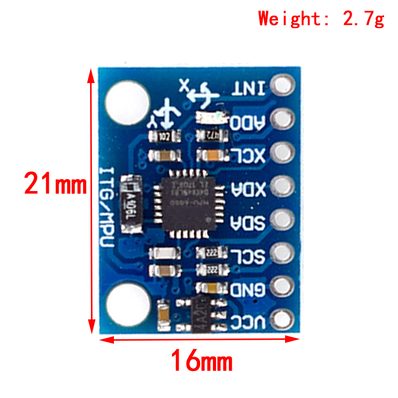1 Zestaw IIC I2C GY-521 MPU-60 – Accelerometer Mpu6050 recenzja i cena