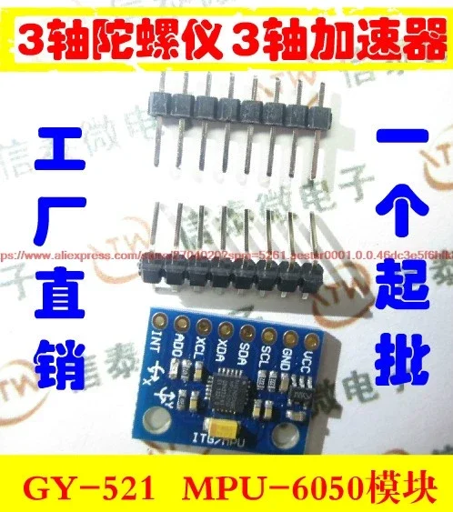 Moduł GY-521 MPU-6050 MPU6050, – Accelerometer Mpu6050 recenzja i cena