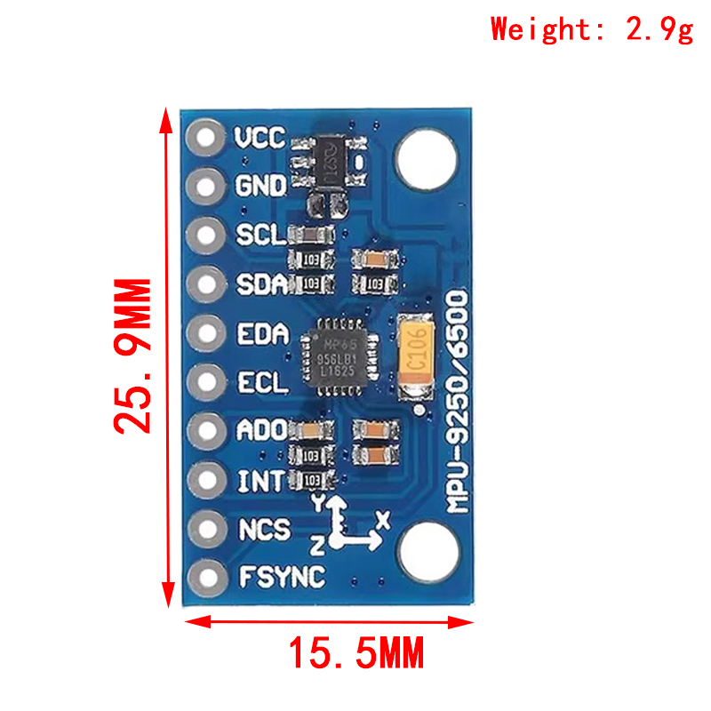 IIC I2C SPI MPU6500 MPU-6500 6 – Accelerometer Mpu6050 recenzja i cena