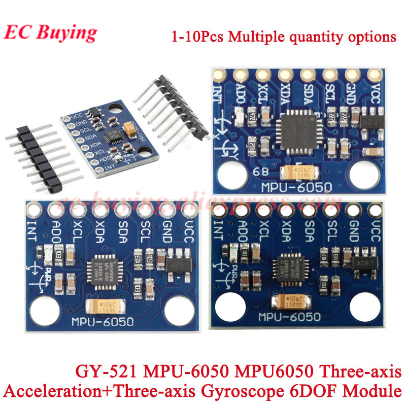 1-10 szt. GY-521 MPU-6050 MPU6 – Accelerometer Mpu6050 recenzja i cena
