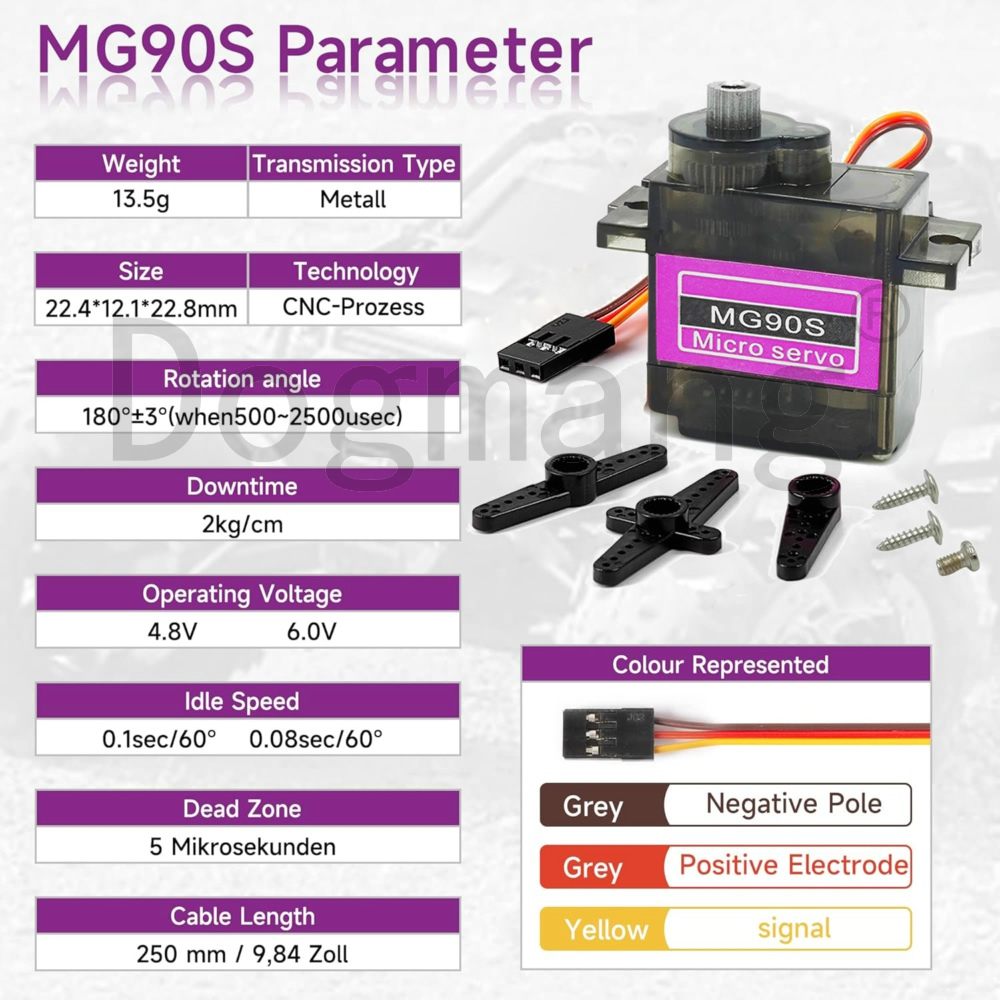 MG90S Serwo 1/2/4/10/20/50 szt – Micro Servo recenzja i cena