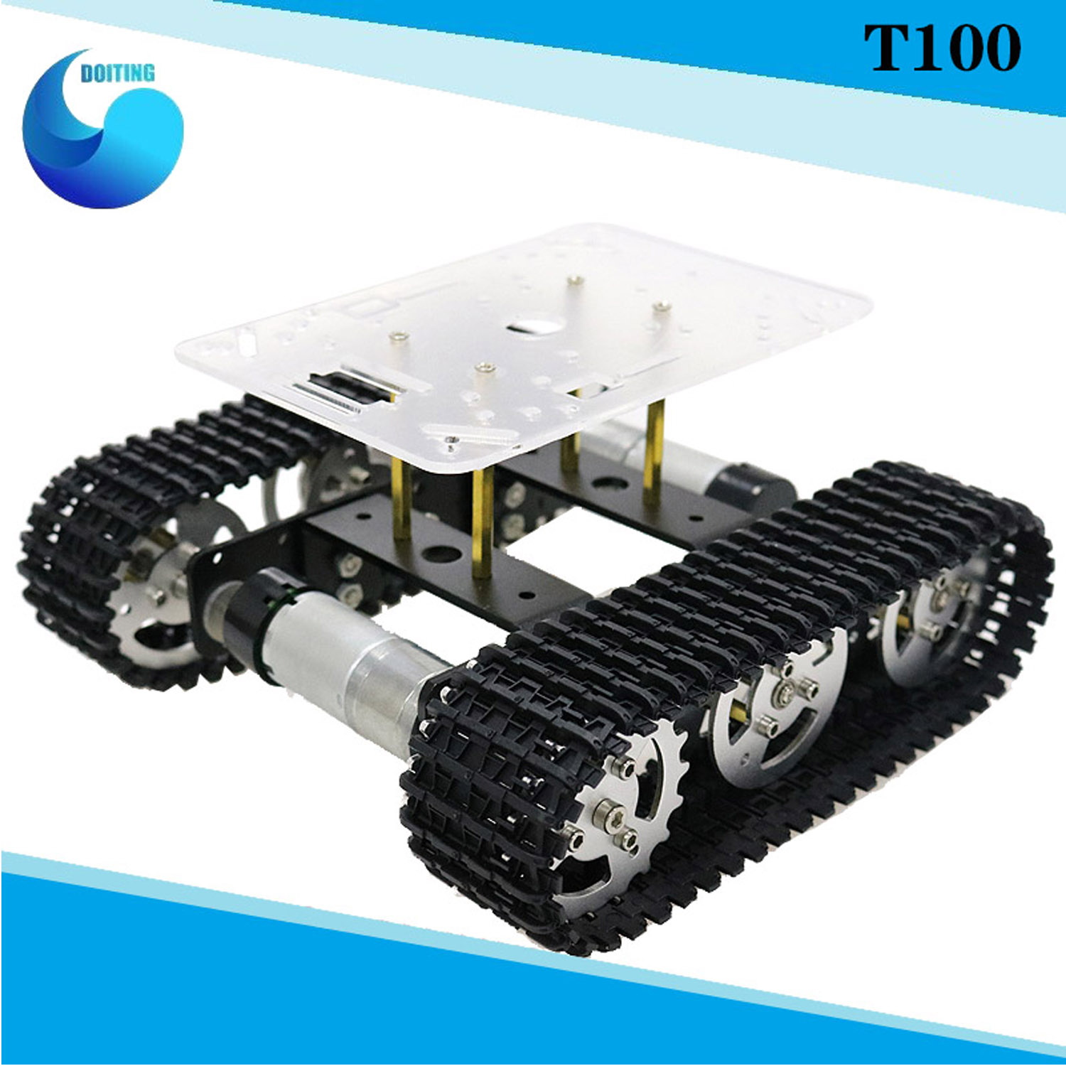 RC Metal Robot Tank Car Chassi – Tracked Robot Chassis recenzja i cena